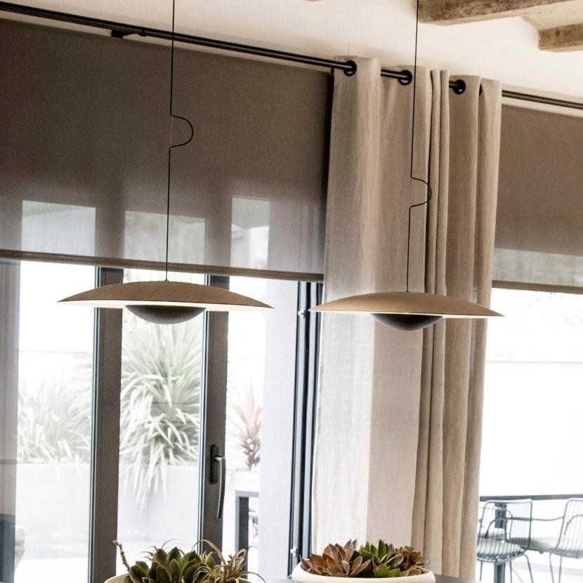 Indoor Ginger LED Suspension Lamp Above The Dining Table