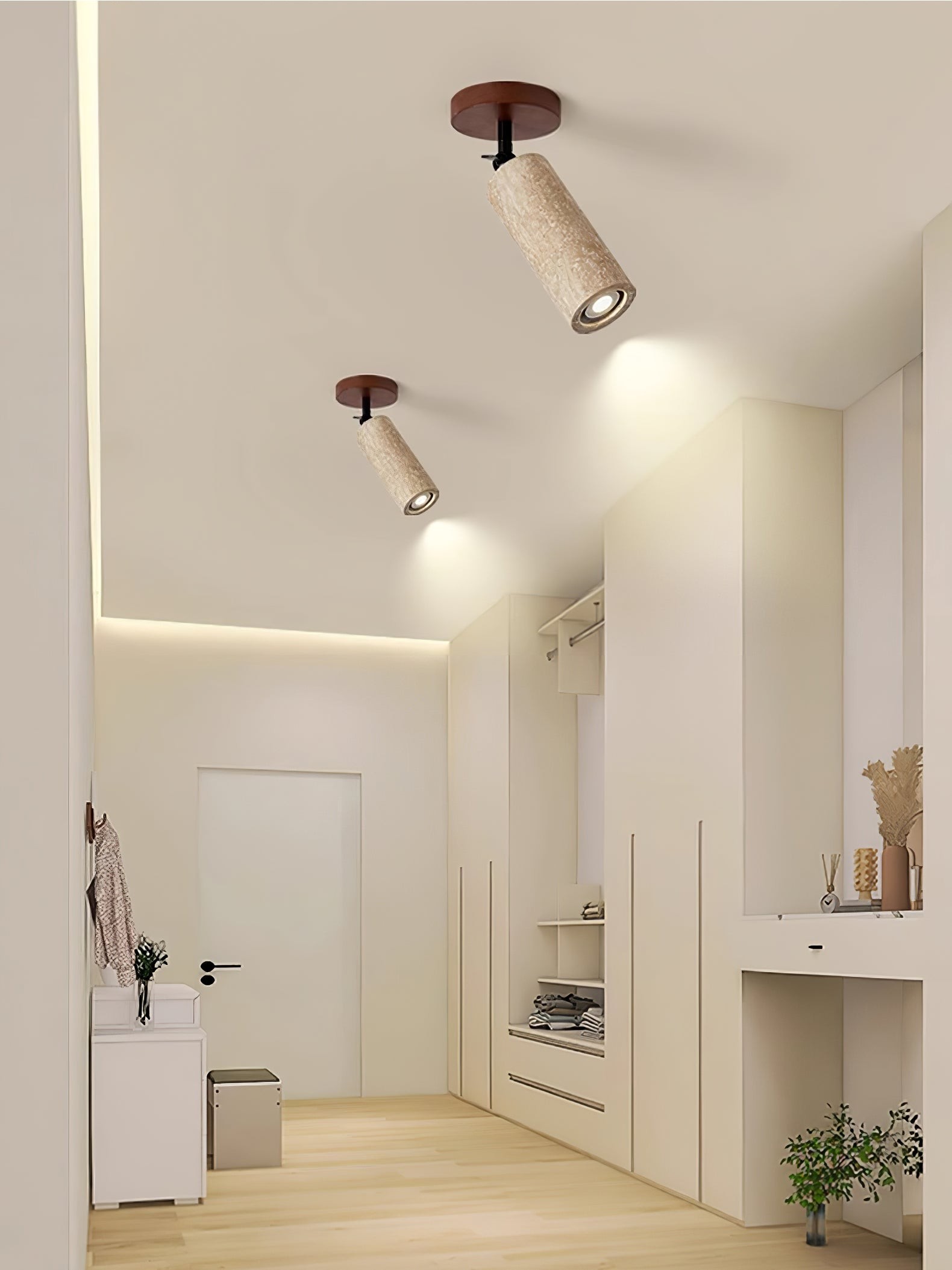 Wabi-Sabi Travertine Adjustable Wall Lamp M04