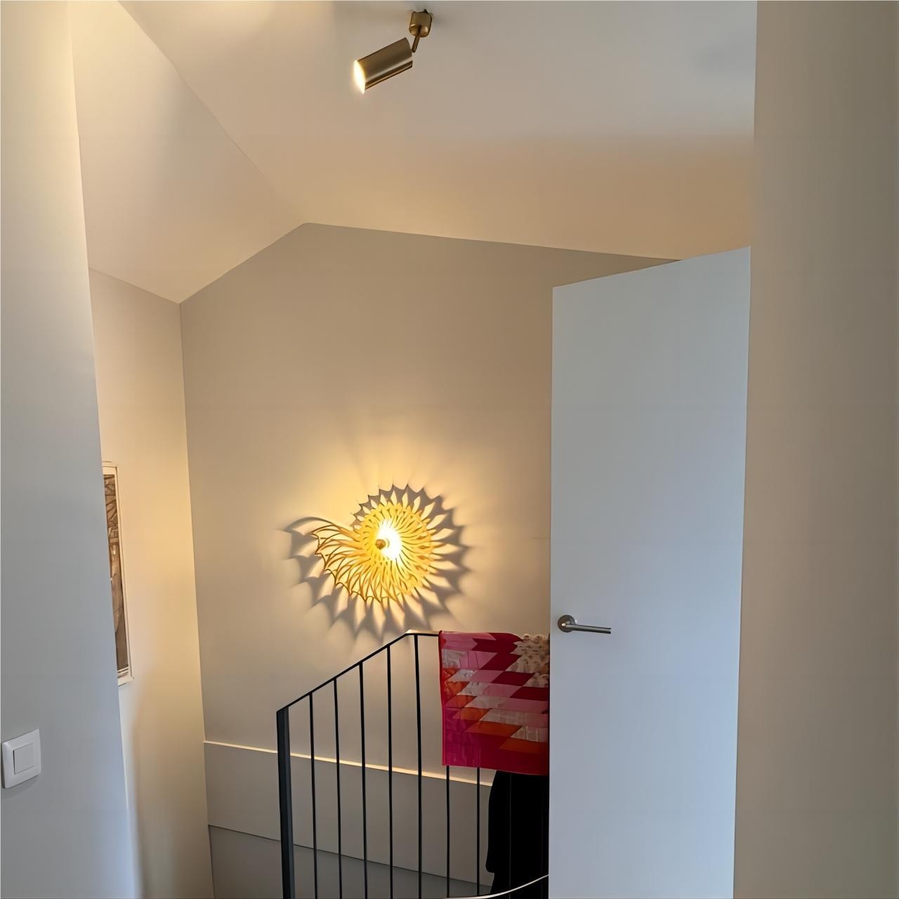 Led Wall Light With Wooden Shadow Casting S87