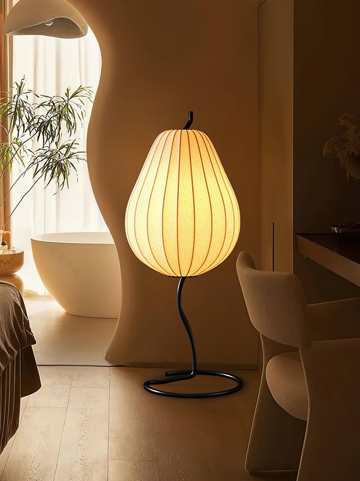 Pear-shaped Shite Floor Lamp Suitable For Living Room M35