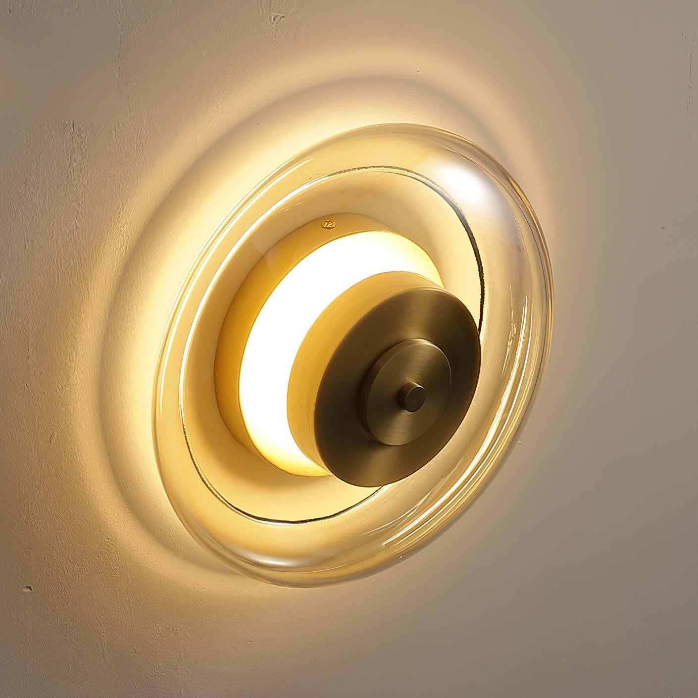 Postmodern Brass Glass Wall Lamp M214