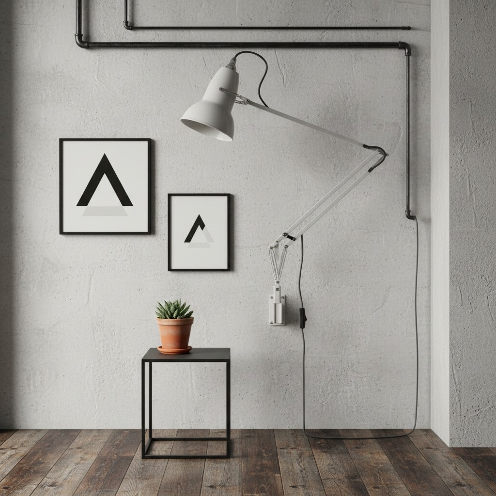 Modryx Adjustable Modern Wall Lamp with Bracket Sleek Aluminium Shade for Living Space T576