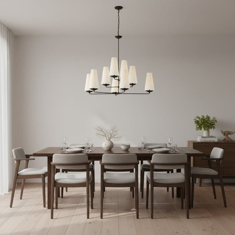 VertiFount Architectural Vertical Chandelier with Multi Light Structure for Open Interiors T566