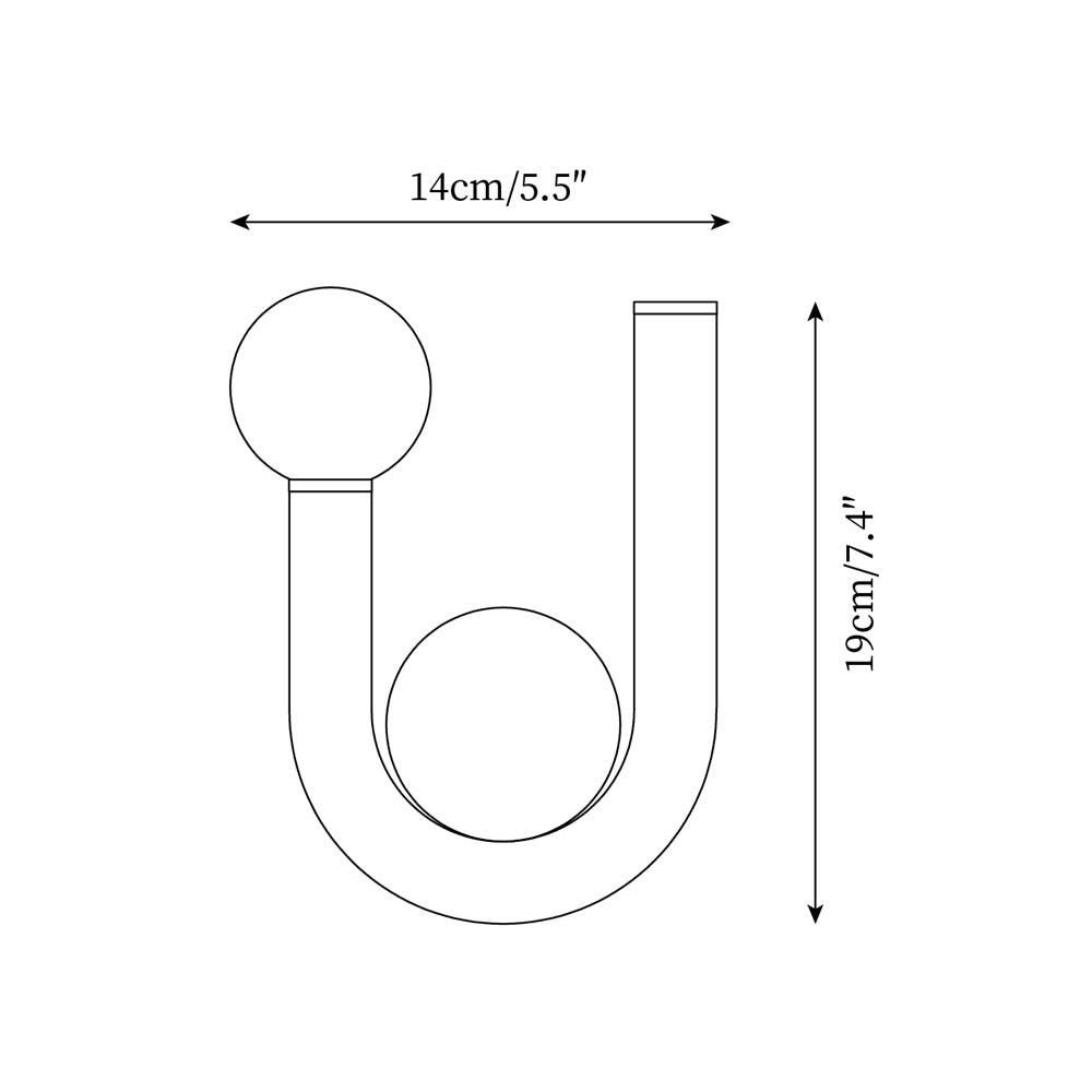 Creative U Shaped Double Head Wall Lamp M192