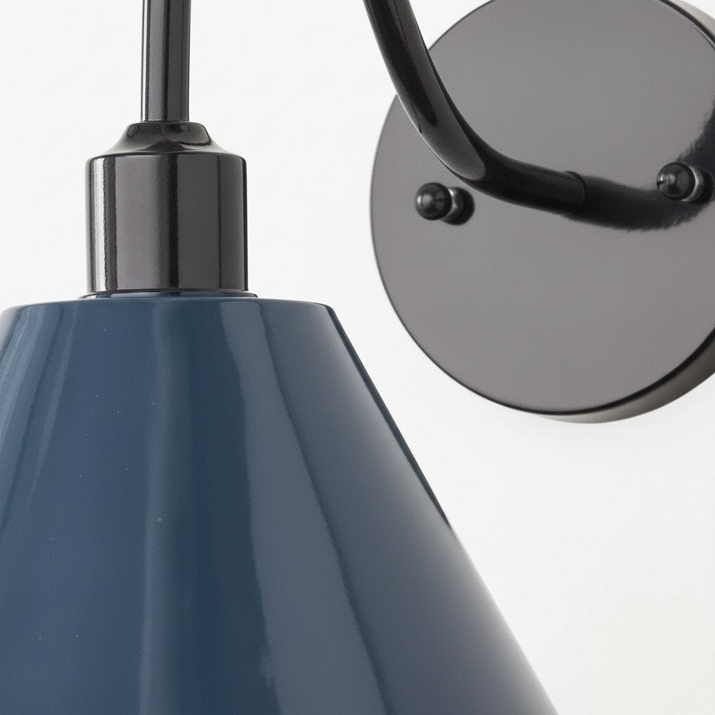 Narix Tapered Metal Wall Sconce - Clean Industrial Design in Contemporary Style for Bedroom T543