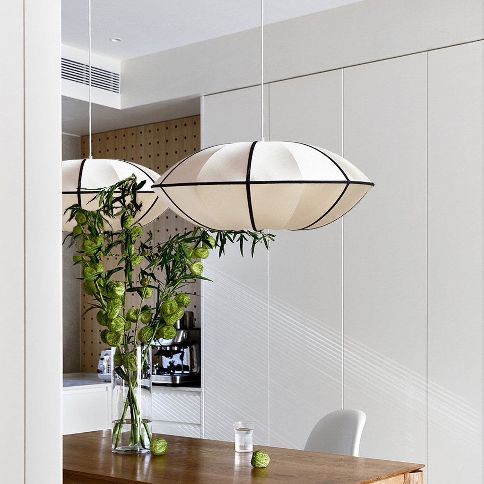Nordic Minimalist Fabric Bubble Pendant Light S138