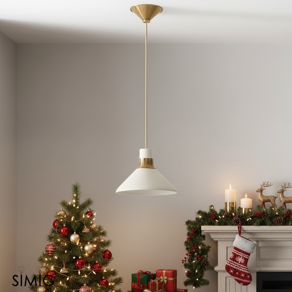 Calvor Elegant Bronze Finish Pendant Light – Adjustable Porcelain Light for Modern Homes T127