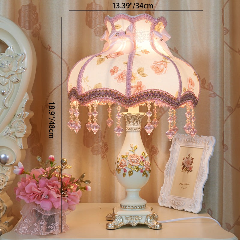 Vase Palace Resin Fabric Table Lamp M10