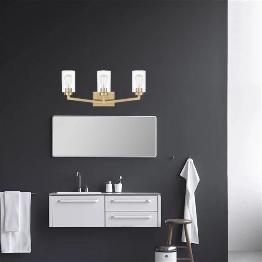 Industrial Cylindrical Brass Wall Lamp For Bathroom S114