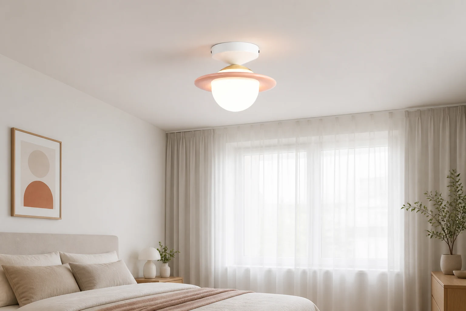 Lampa sufitowa Planet w scenie pokoju lifestylowego