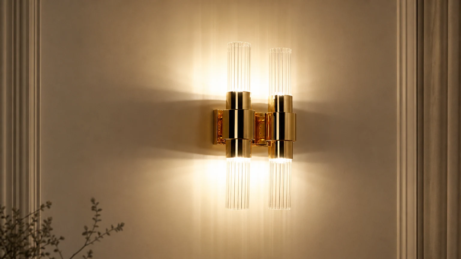 VILLEA Classic Glass Wall Lamp shown in a warm interior scene