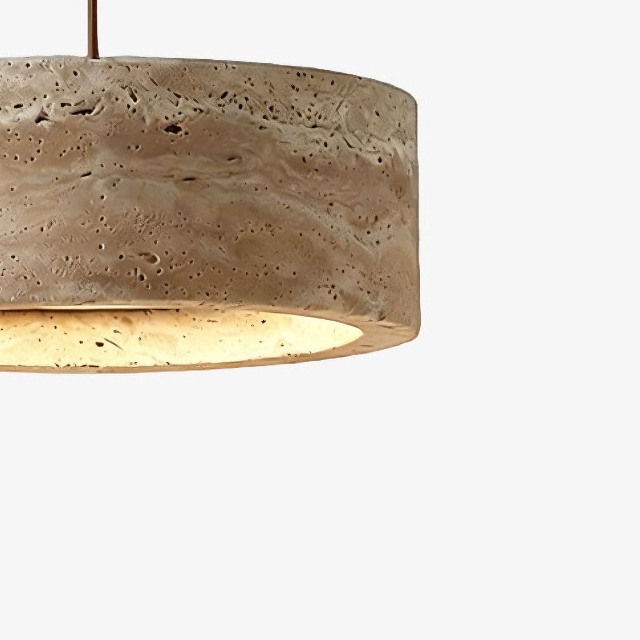 Kairis Travertine Natural Stone Pendant Light - Vintage Style Lighting for Dining and Living Spaces T559