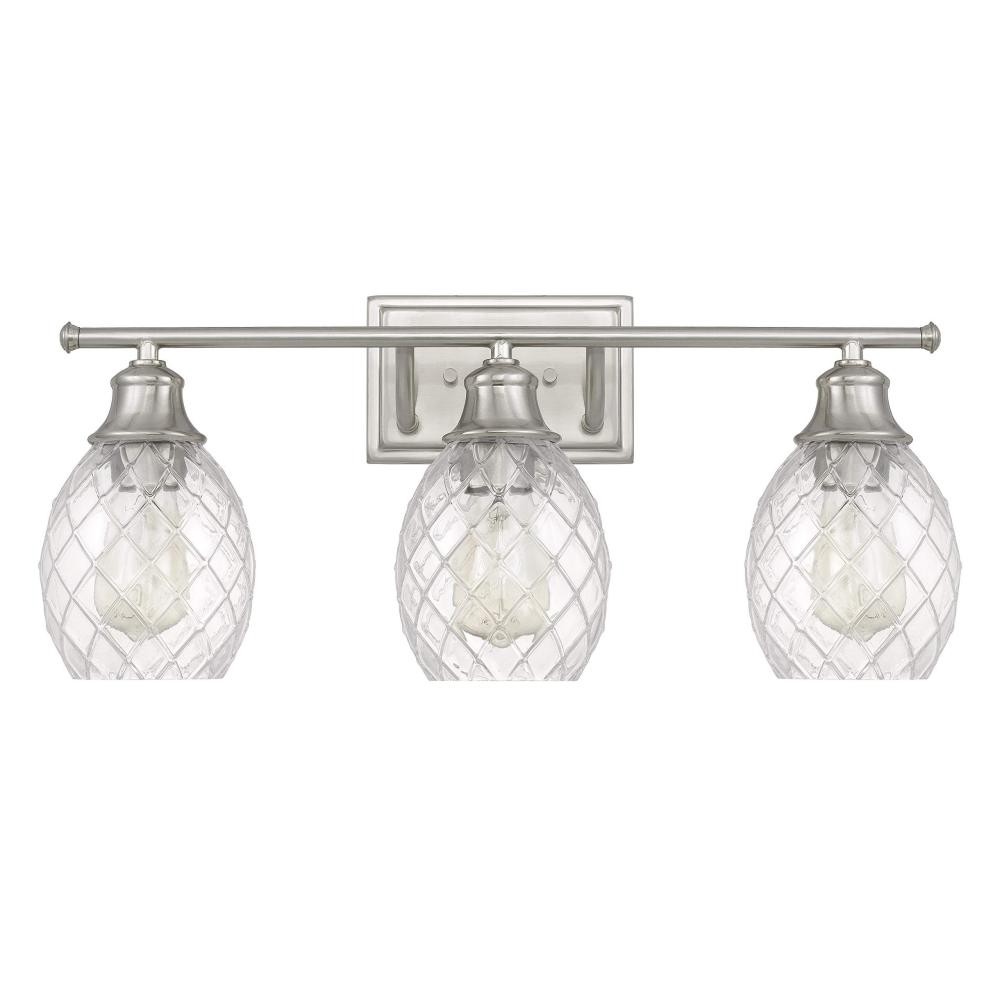 Modern Farmhouse Brushed Nickel Glass Wall Light S116