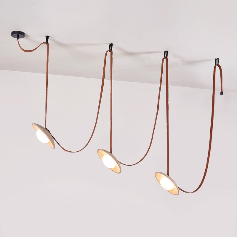 Light Rail Leather Pendant Lamp D688