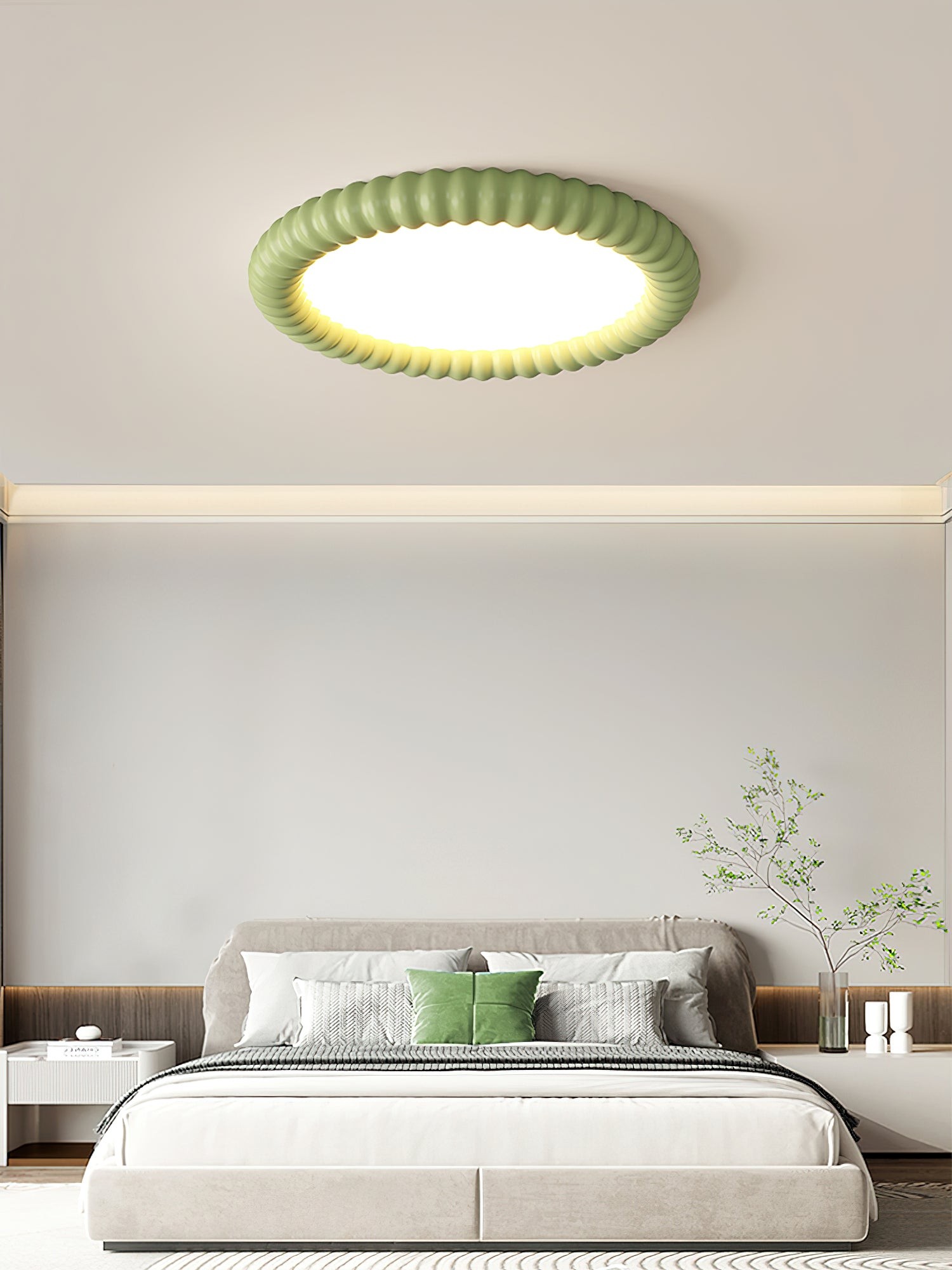 Cream Style Ripple Ring Ceiling Lamp M525