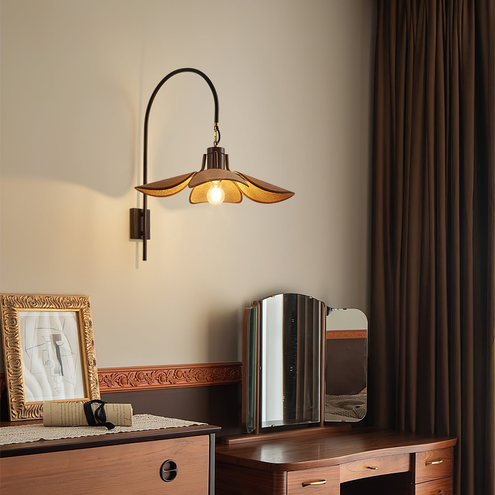 Retro Wabi-Sabi Style Petal Bloom Wall Lamp M33