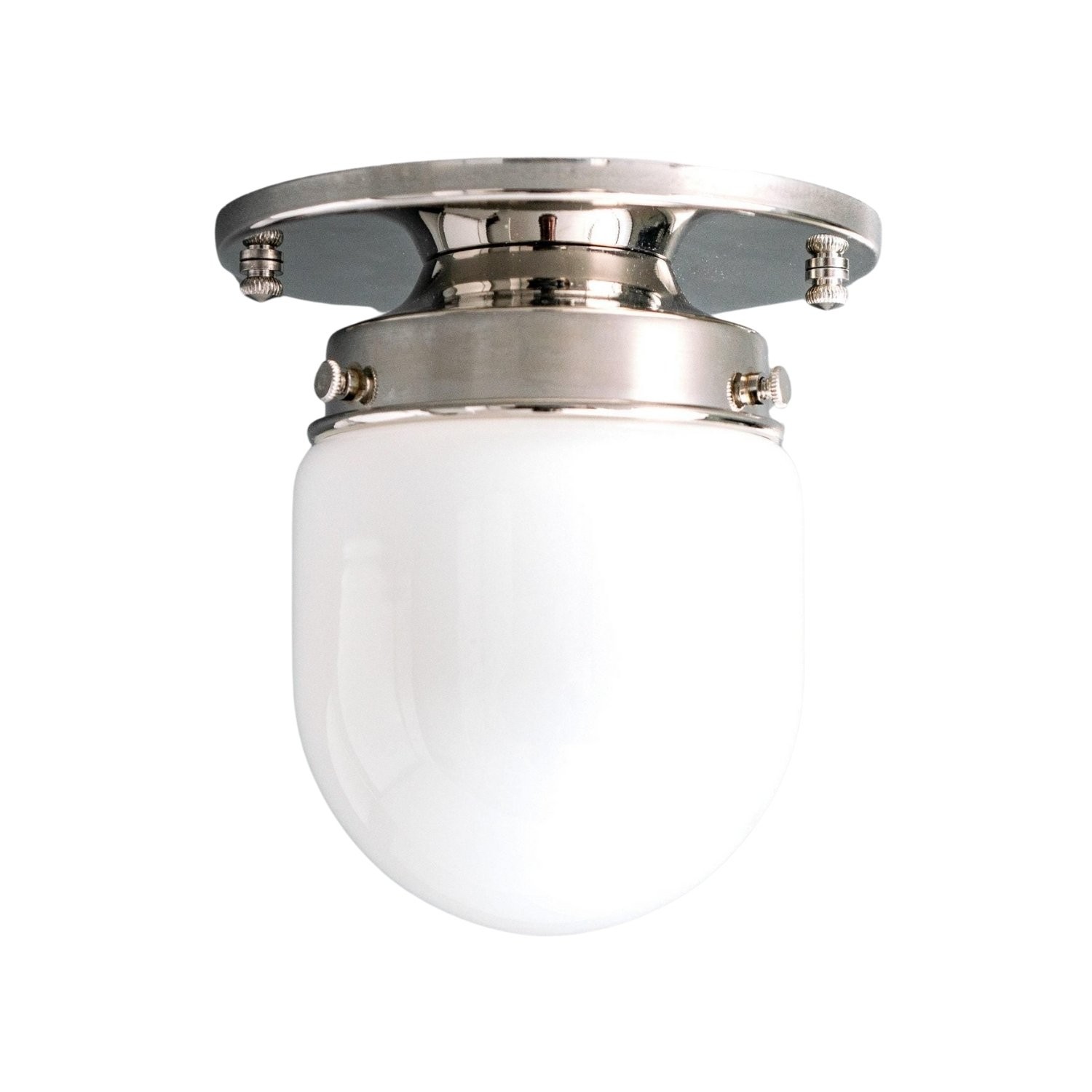 Opalume Glass Flush Mount Ceiling and Wall Light - Art Deco Small Globe Fixture T300