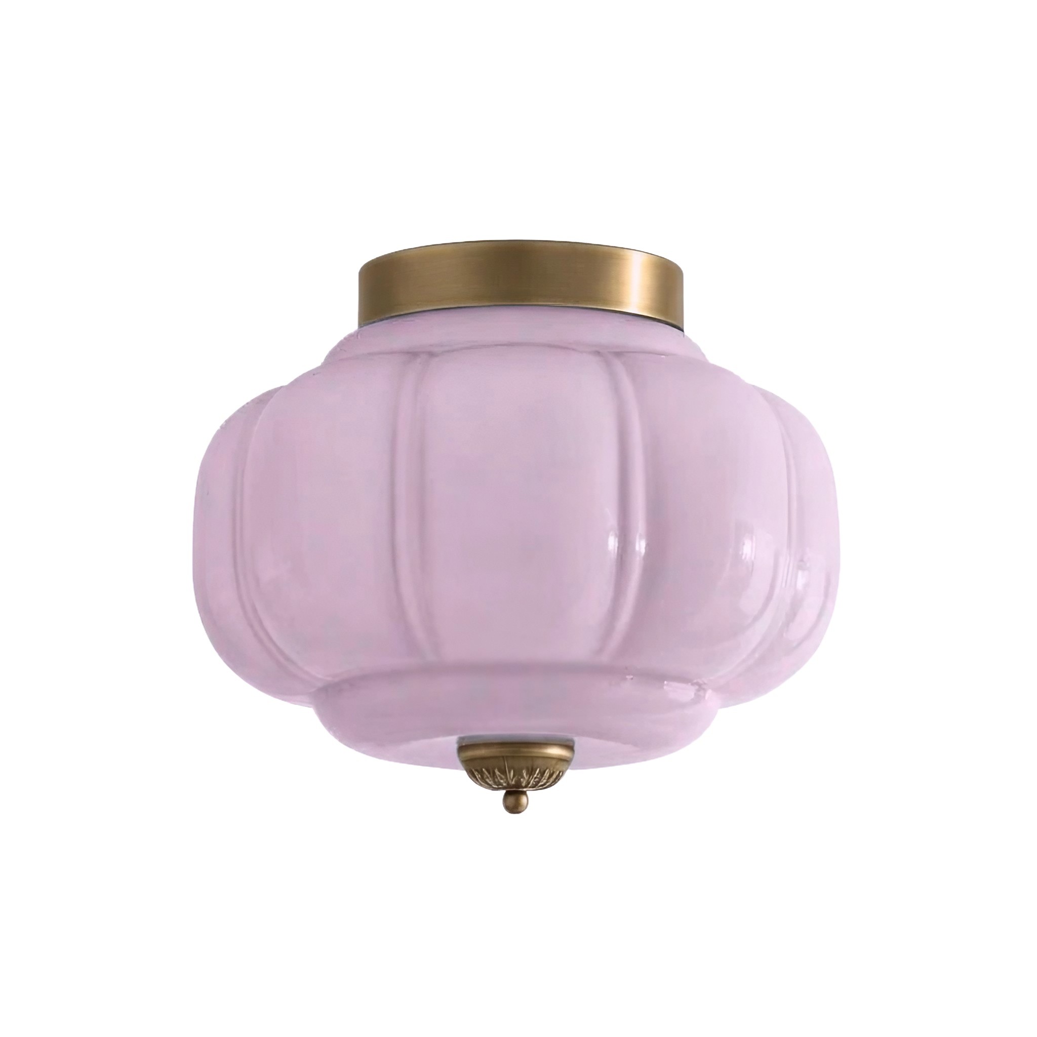 Eloise Retro Milk Glass Semi Flush Mount Ceiling Light G55