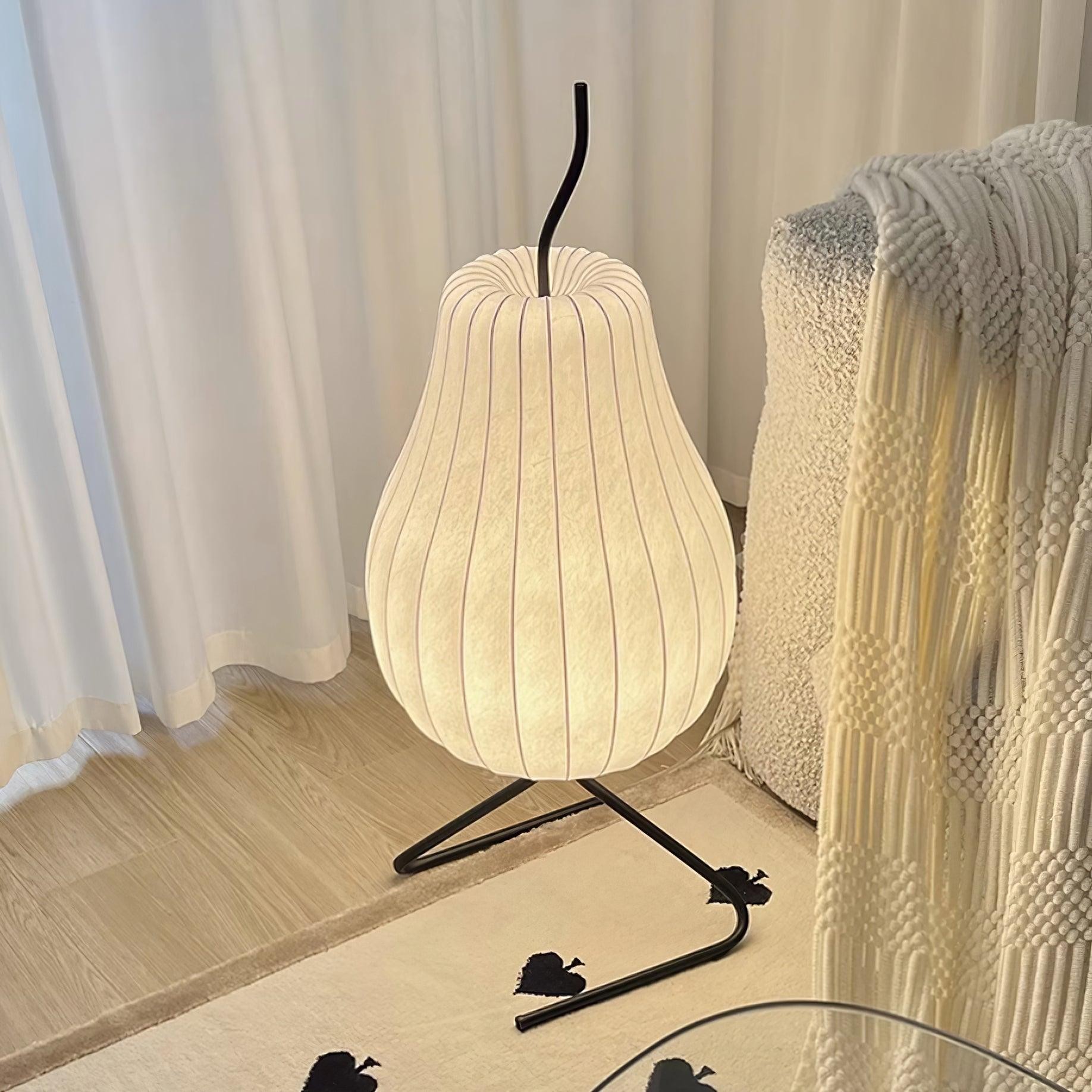 Pear-shaped Shite Floor Lamp Suitable For Living Room M35