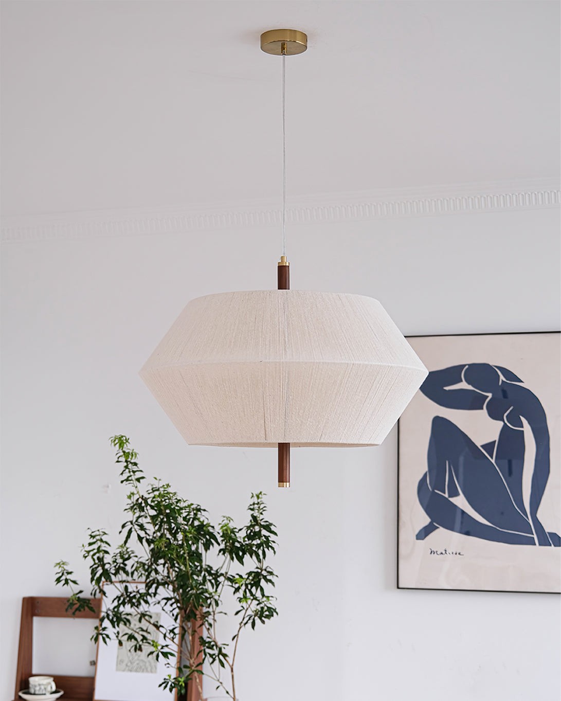 Japanese Wabi-Sabi Style Woven Fabric Pendant Lamp M109