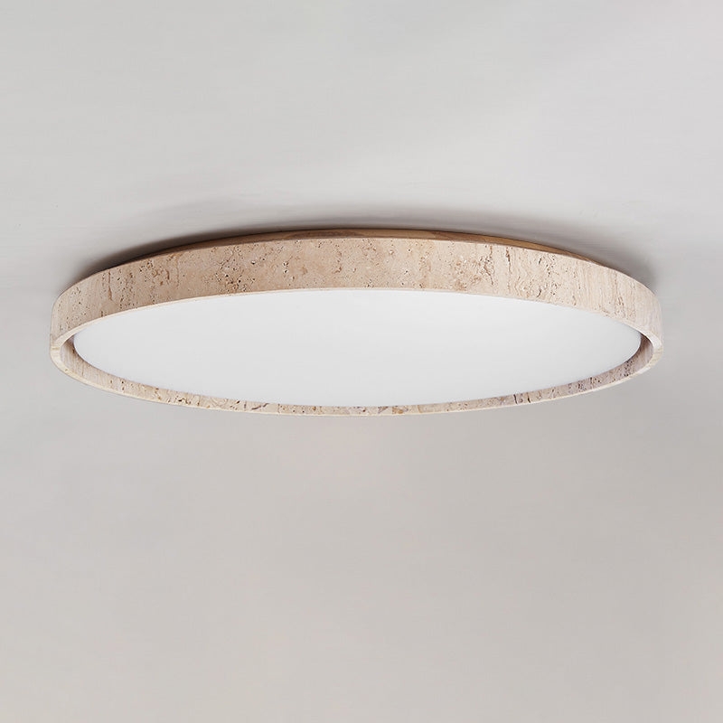 Ultra-thin Round Travertine Ceiling Lamp D690