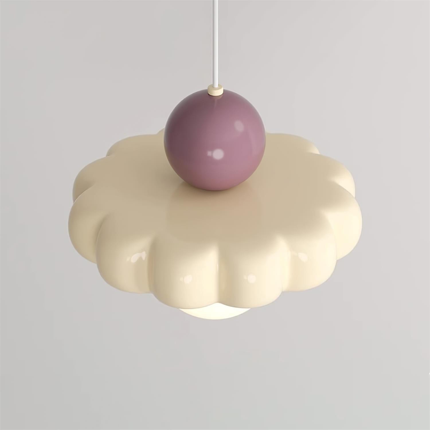 Cream Style Long Line Pumpkin Texture Pendant Lamp M275
