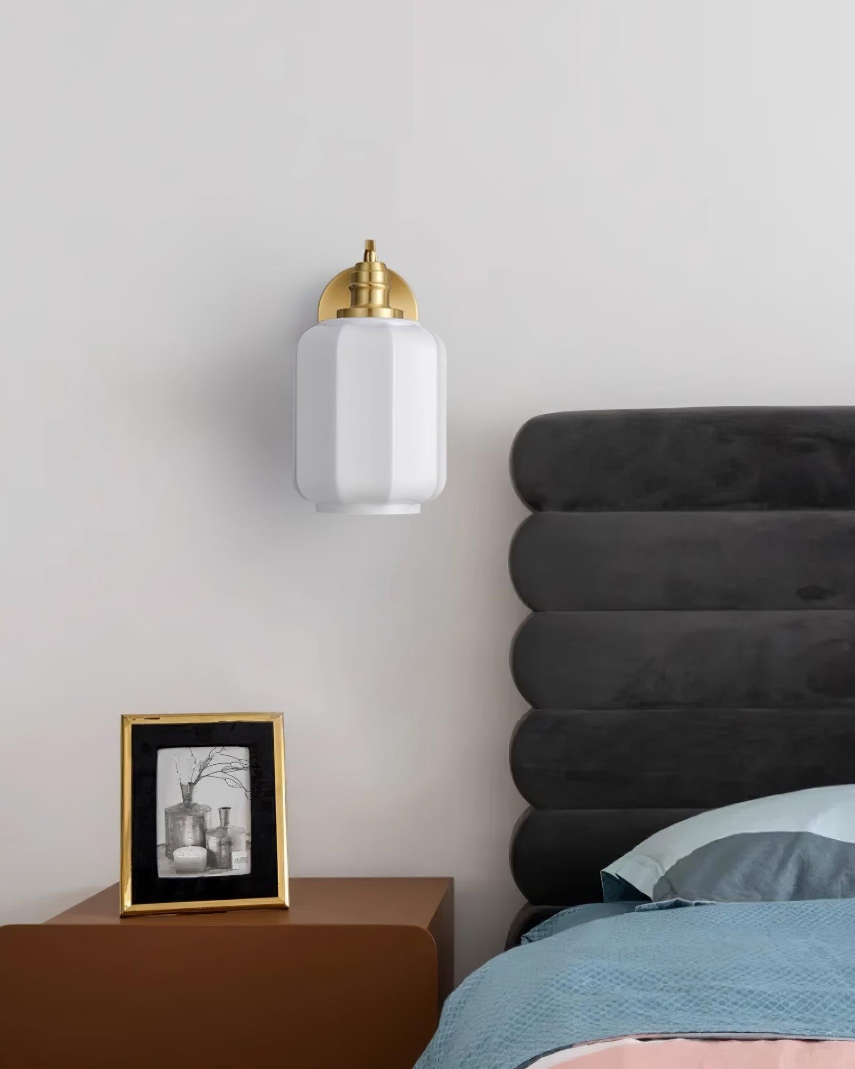 Retro Brass and Glass Wall Lamp M253