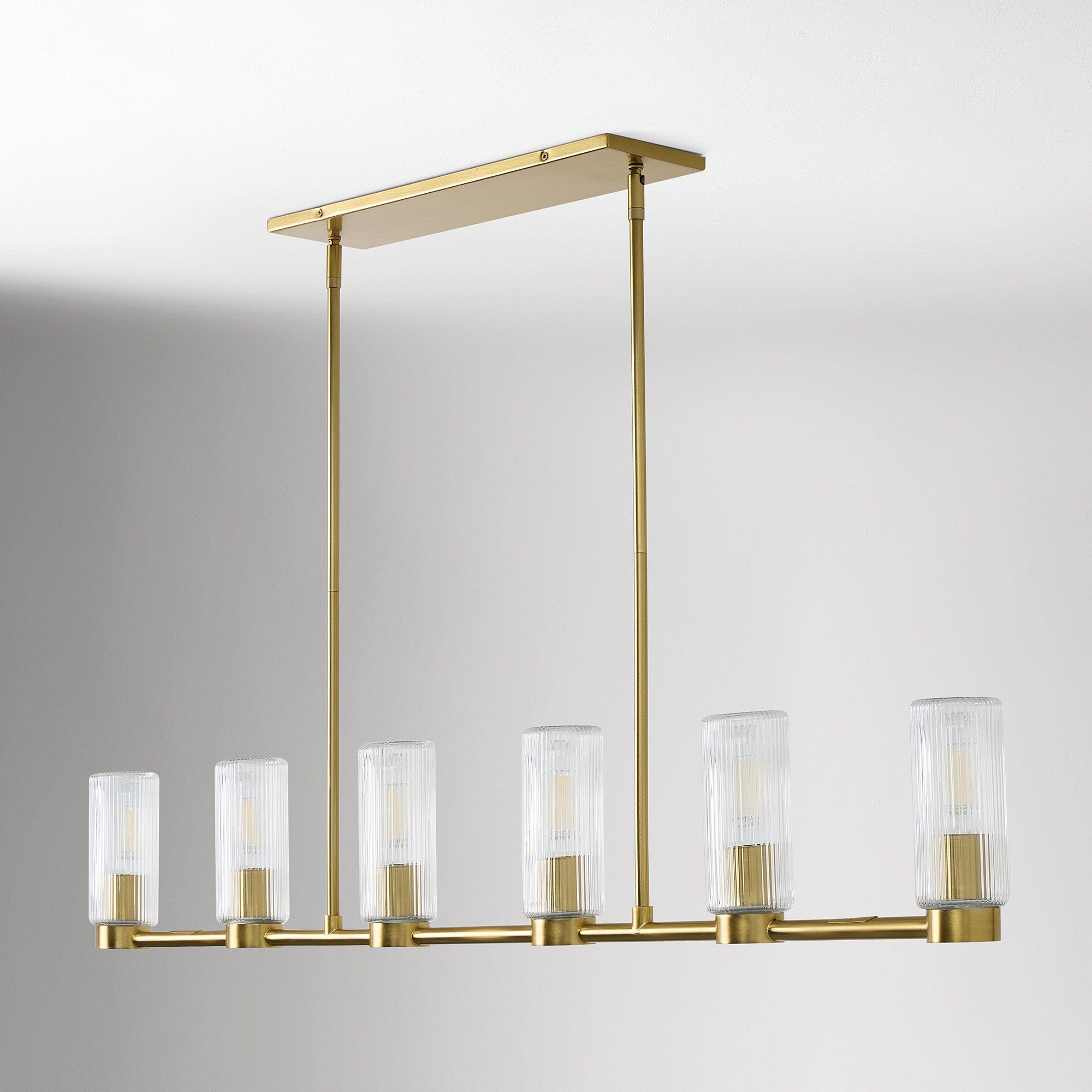 Rivora Fluted Glass Chandelier – Elegant Ribbed Lasting Design T094