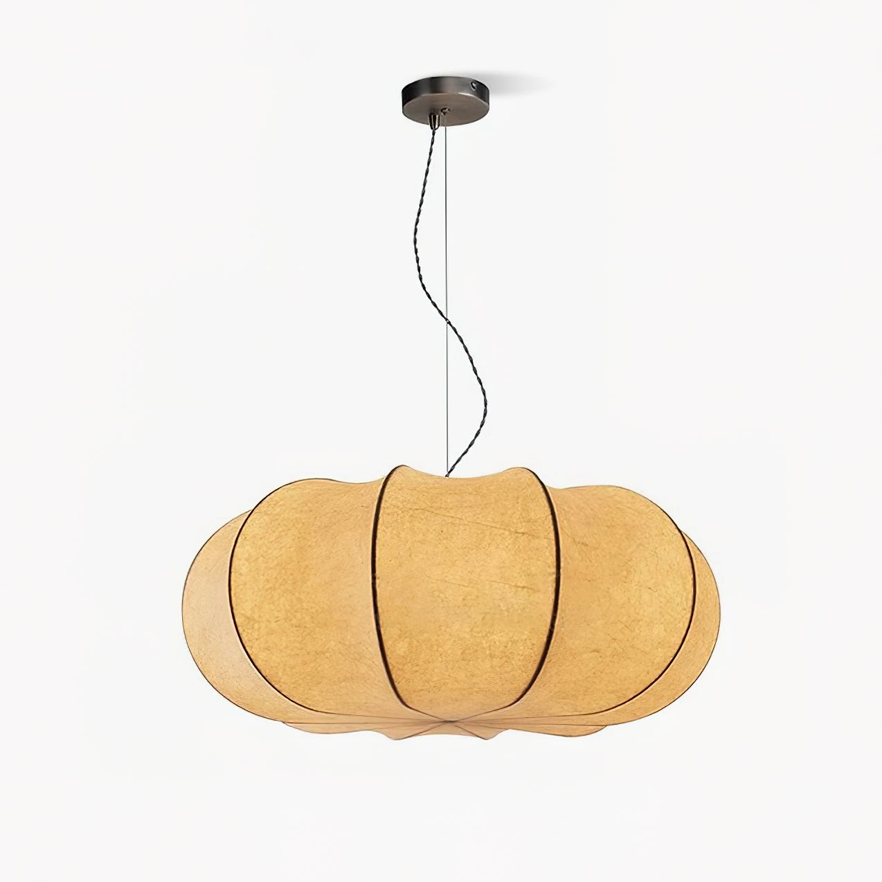Modern Creative Flat Round Silk Pendant Lamp M125