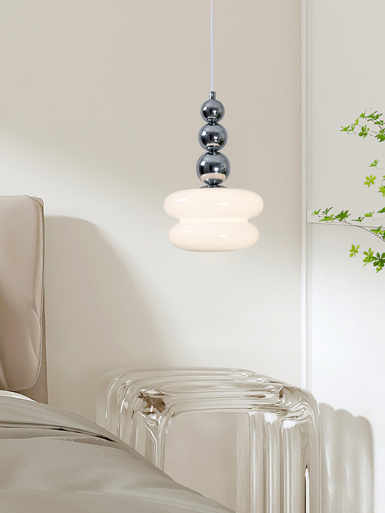 Contemporary Nordic Glass Ball Hoist Pendant Light For Living Room M539