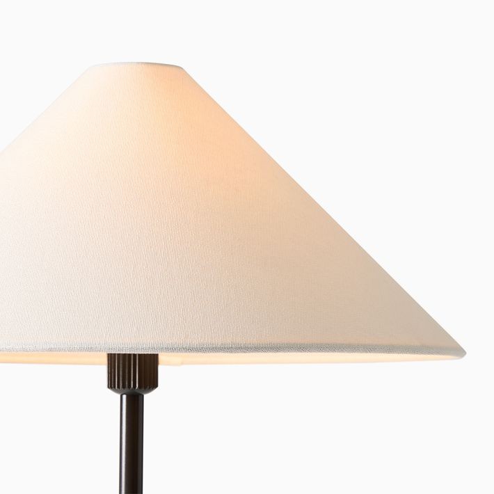 Diora Table & Floor Lamps - Linen Shade Modern Linear Style Sophisticated Accent T039