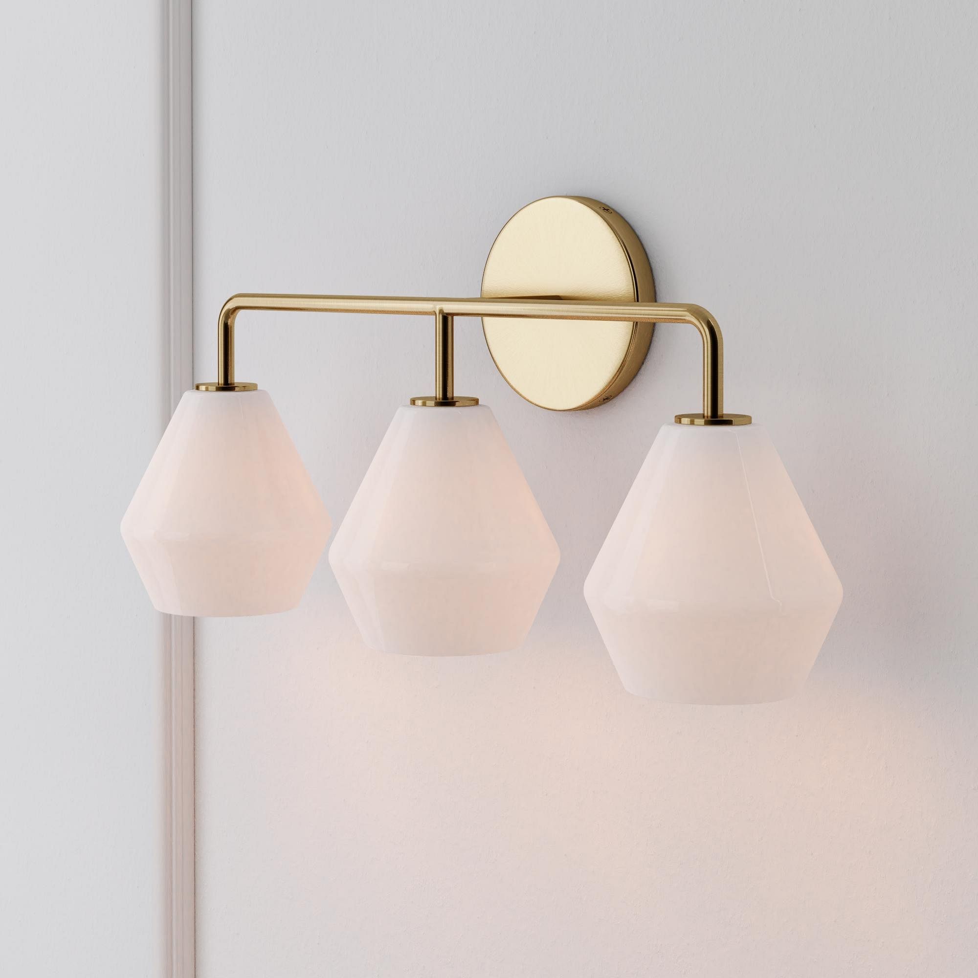 Merin Multi Head Dressing Table Wall Lamp - Metal And Glass Sculptural Lamp T186