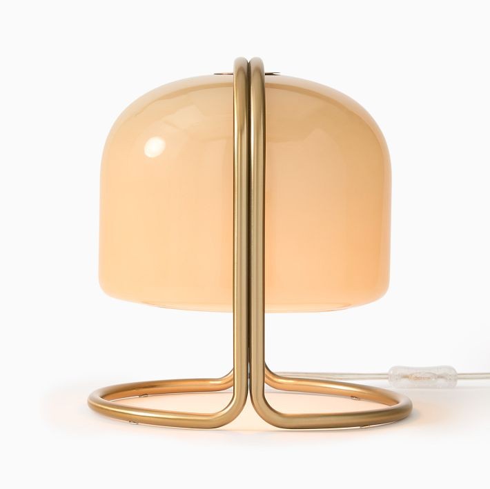 Delvora Champagne Bronze Table Lamp - Vintage Industrial Nightstand Light T064