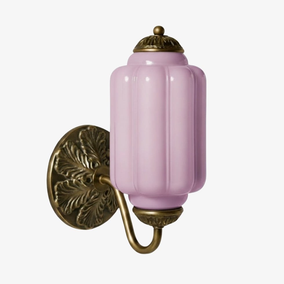 Eloise Brass Wall Sconce – Elegant Milk Glass Vintage Lighting T290