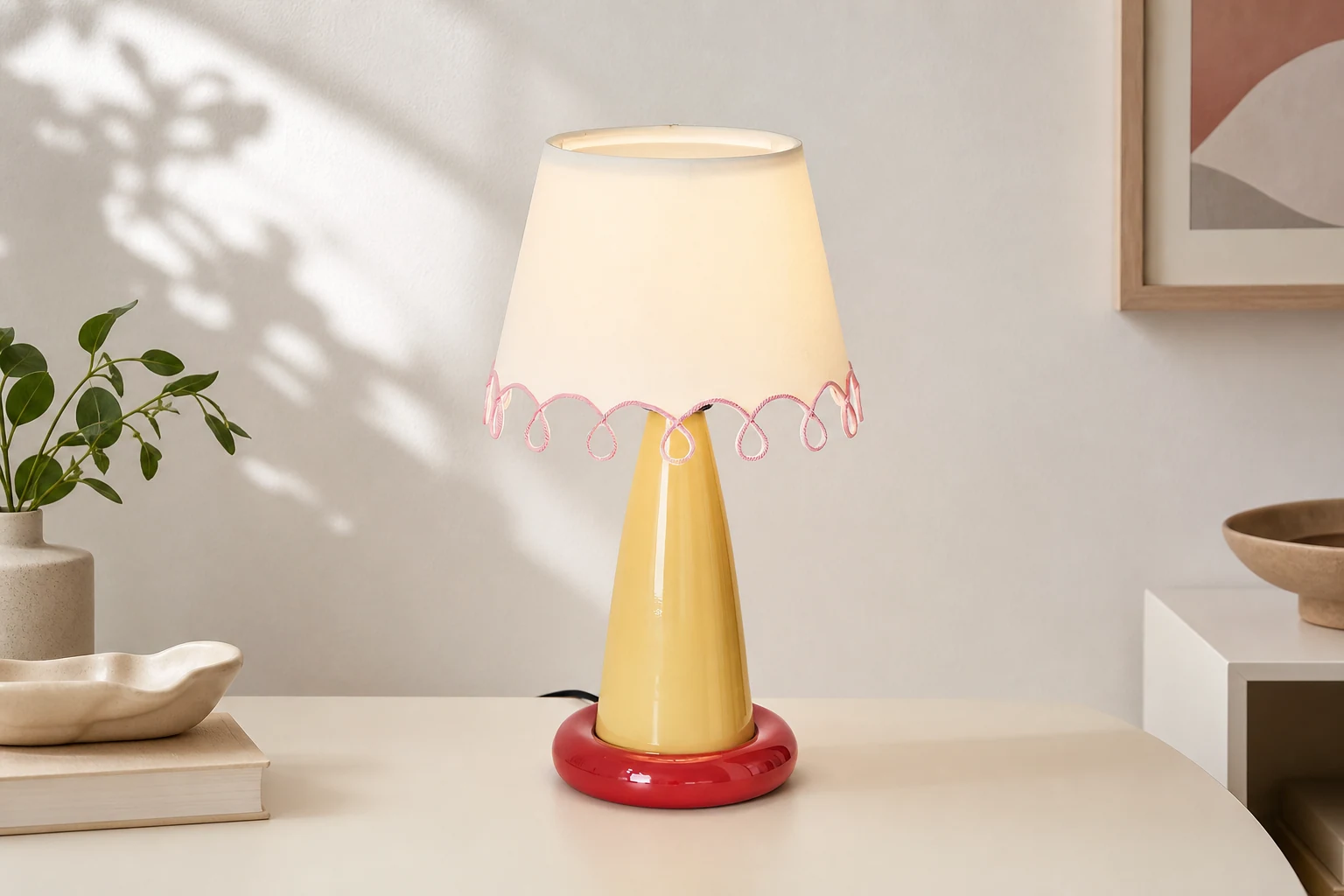 Lampa stołowa Lollio w kolorowej, lifestylowej oprawie