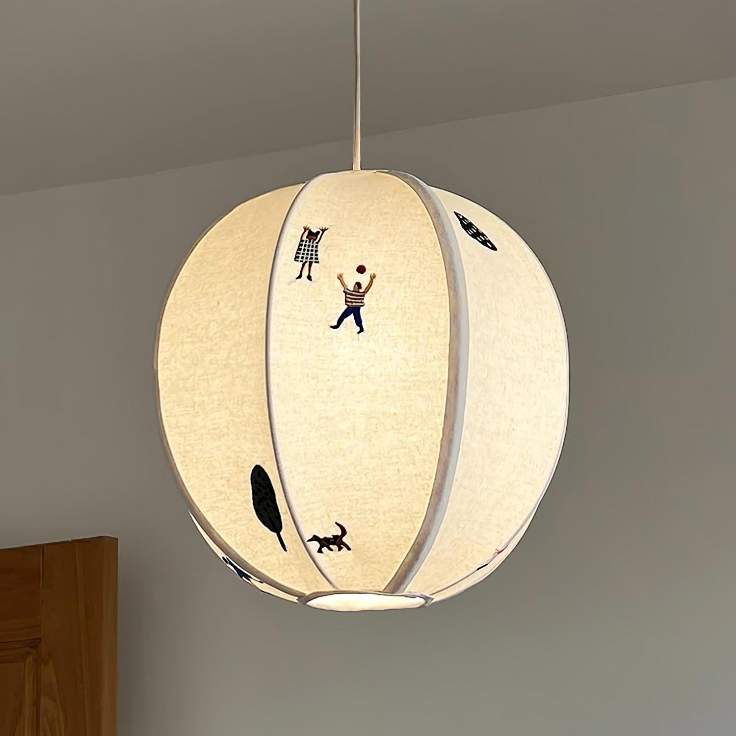 Park Embroidered Textile Pendant Lamp M442