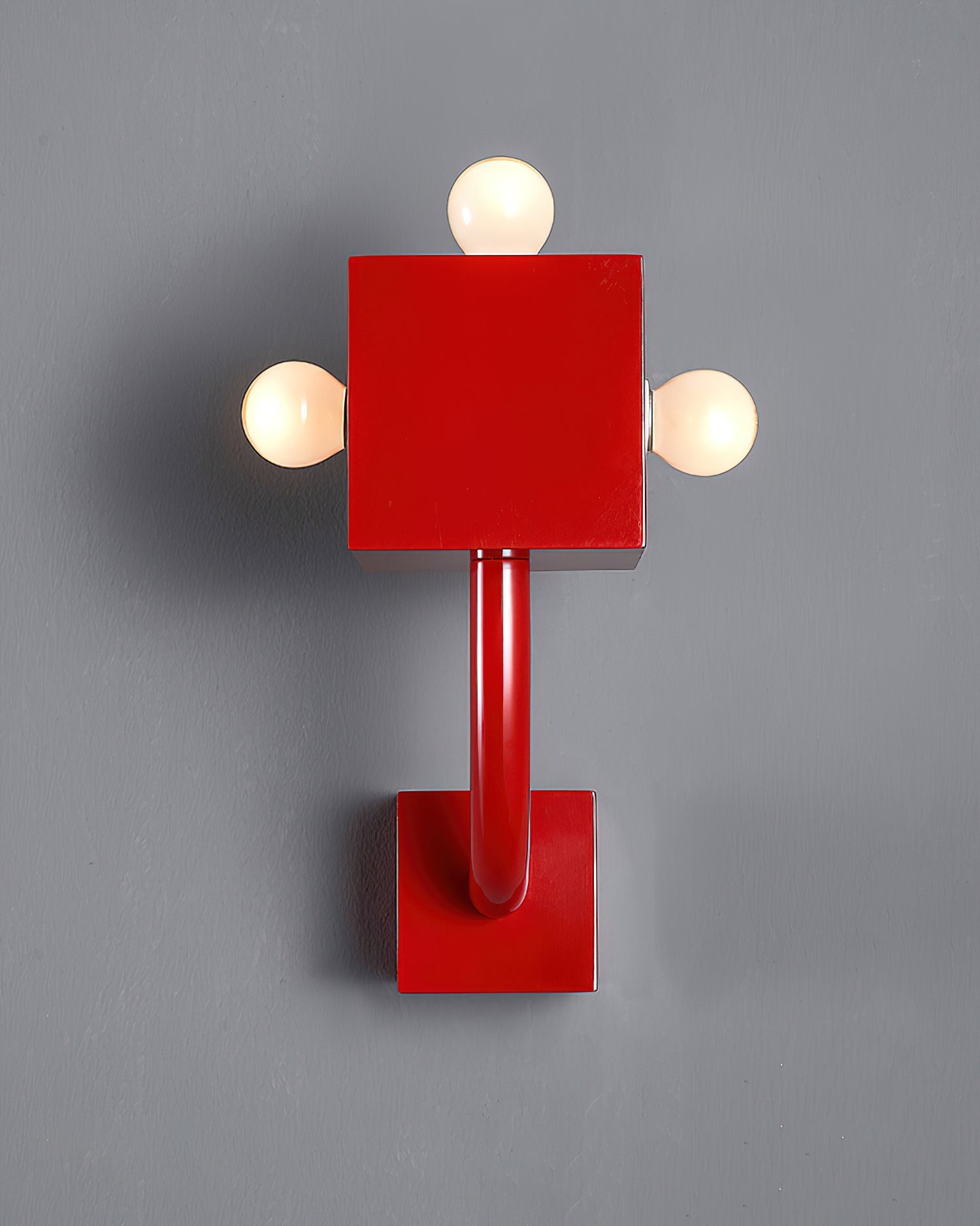 Red Cube Metal Wall Lamp M338