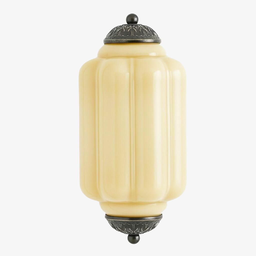 Eloise Brass Wall Sconce – Elegant Milk Glass Vintage Lighting T290