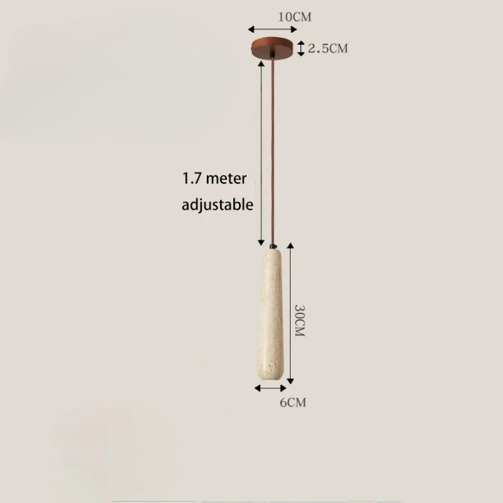 Travertine Tube Pendant Light D922