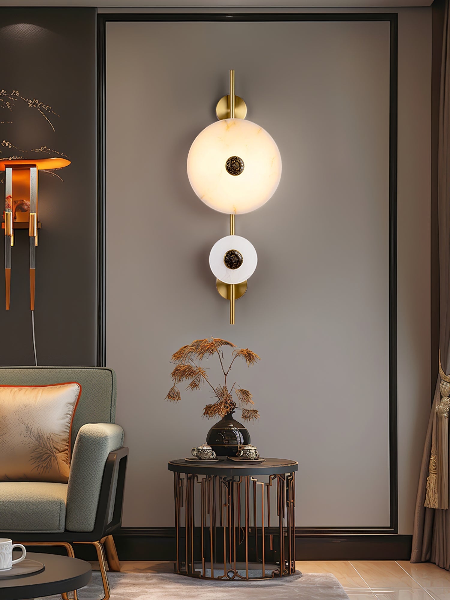 Alabaster Eclipse Wall Light D392