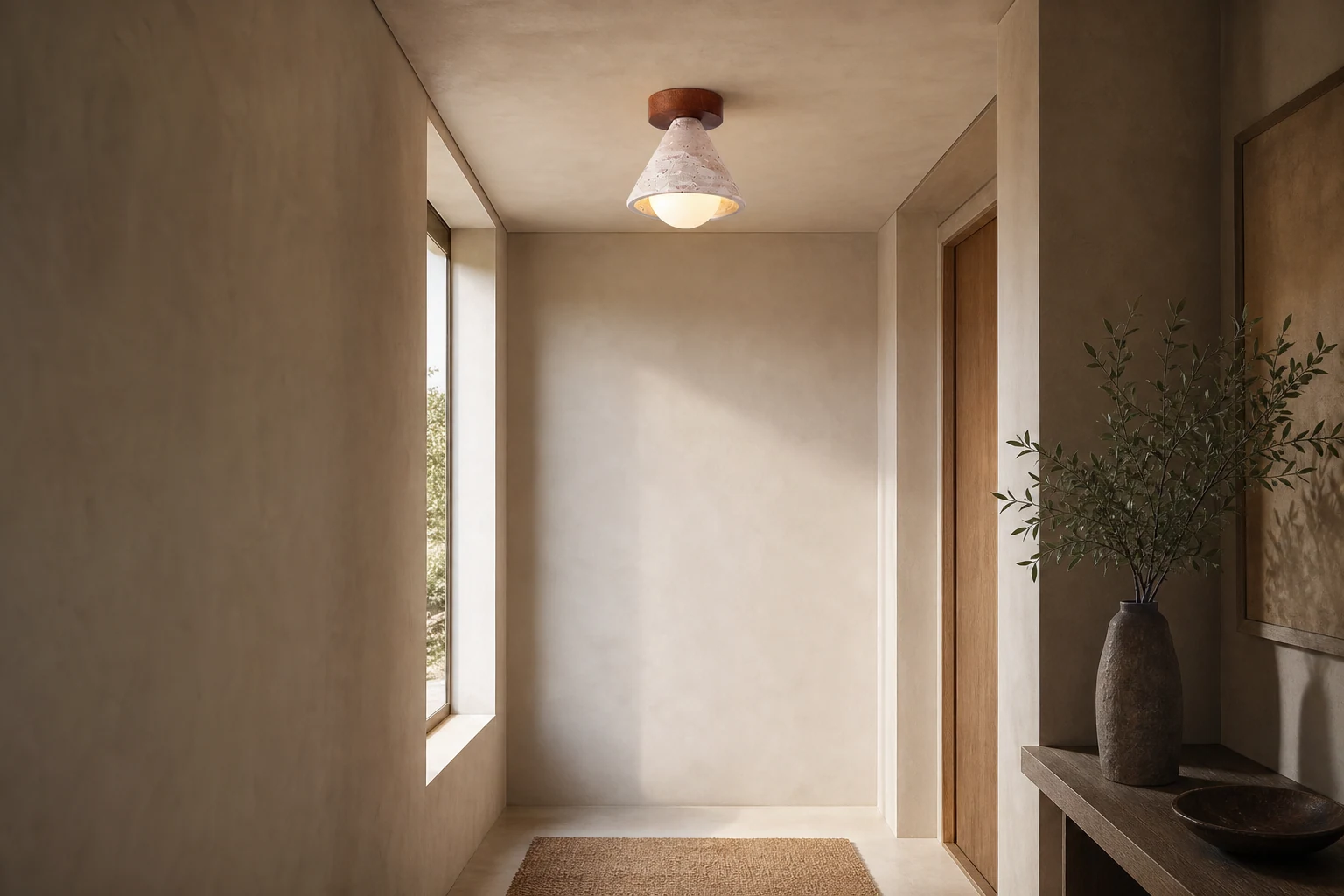 Lampa sufitowa Kayla D19 pokazana w scenie pokoju lifestylowego