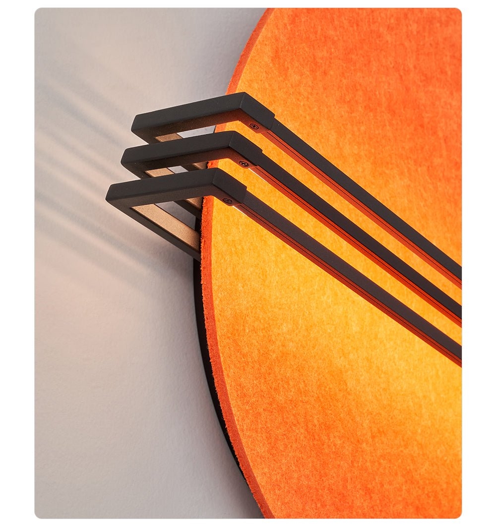 Abstract Sunrise Felt Wall Sconce D381