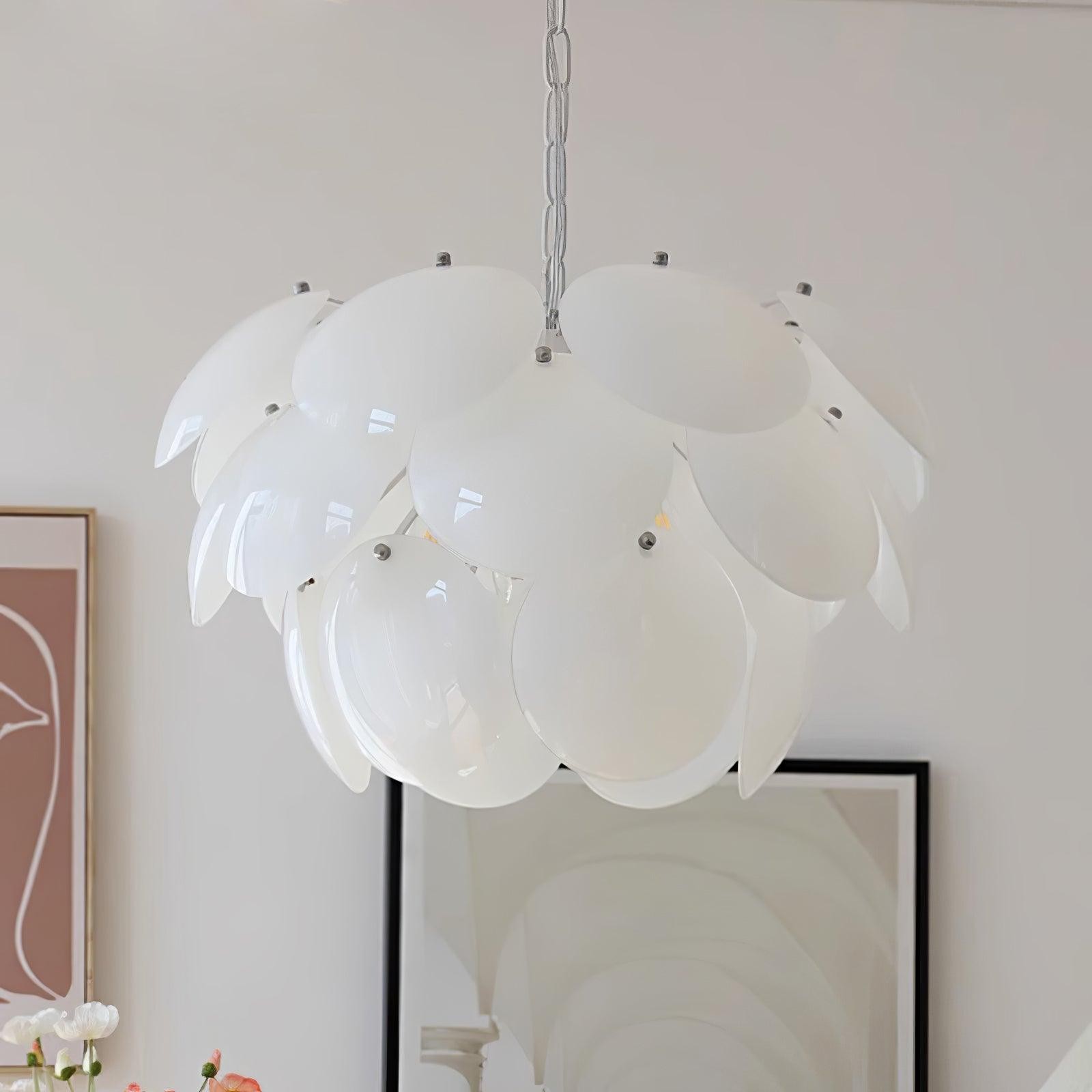 Luxury Fashion Luminous Petal Glass Chandelier M54