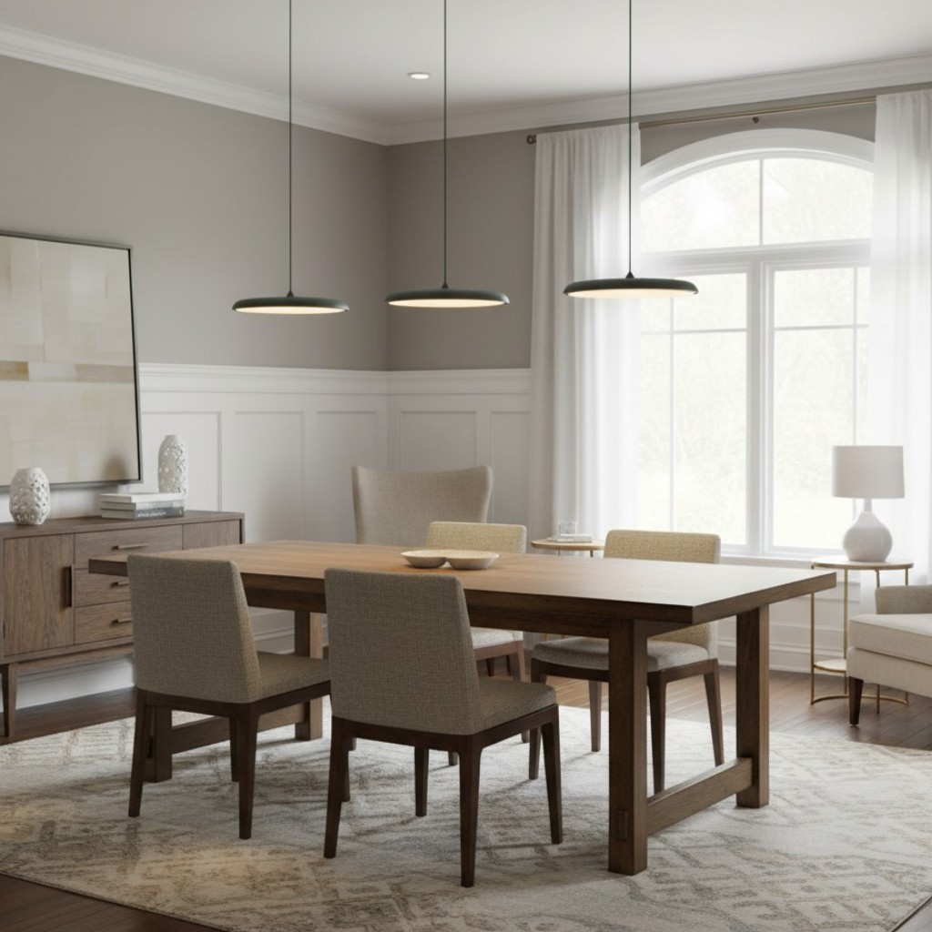 Astris Modern Disc Pendant Lighting - Soft Glow LED Hanging Light for Dining Room and Living Space T583