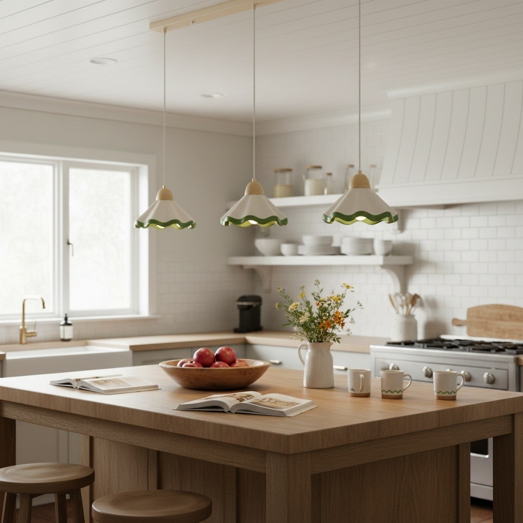 Moliro Scalloped Pendant Light - Modern Wavy Lighting for Dining Room T515