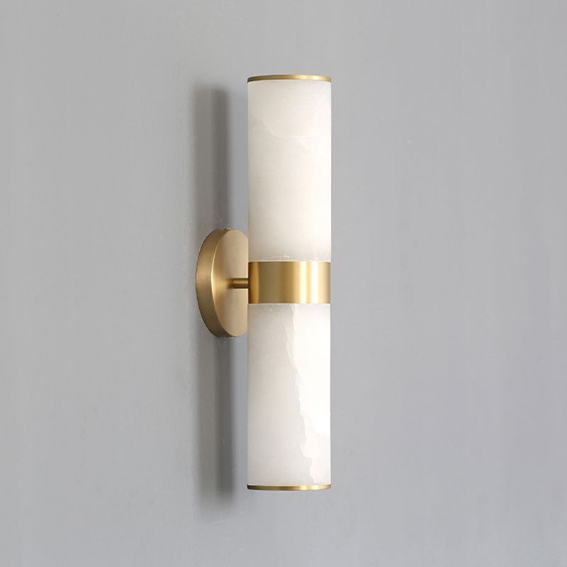 Modern Double Head Metal Brass Stone Vanity Wall Lamp M167