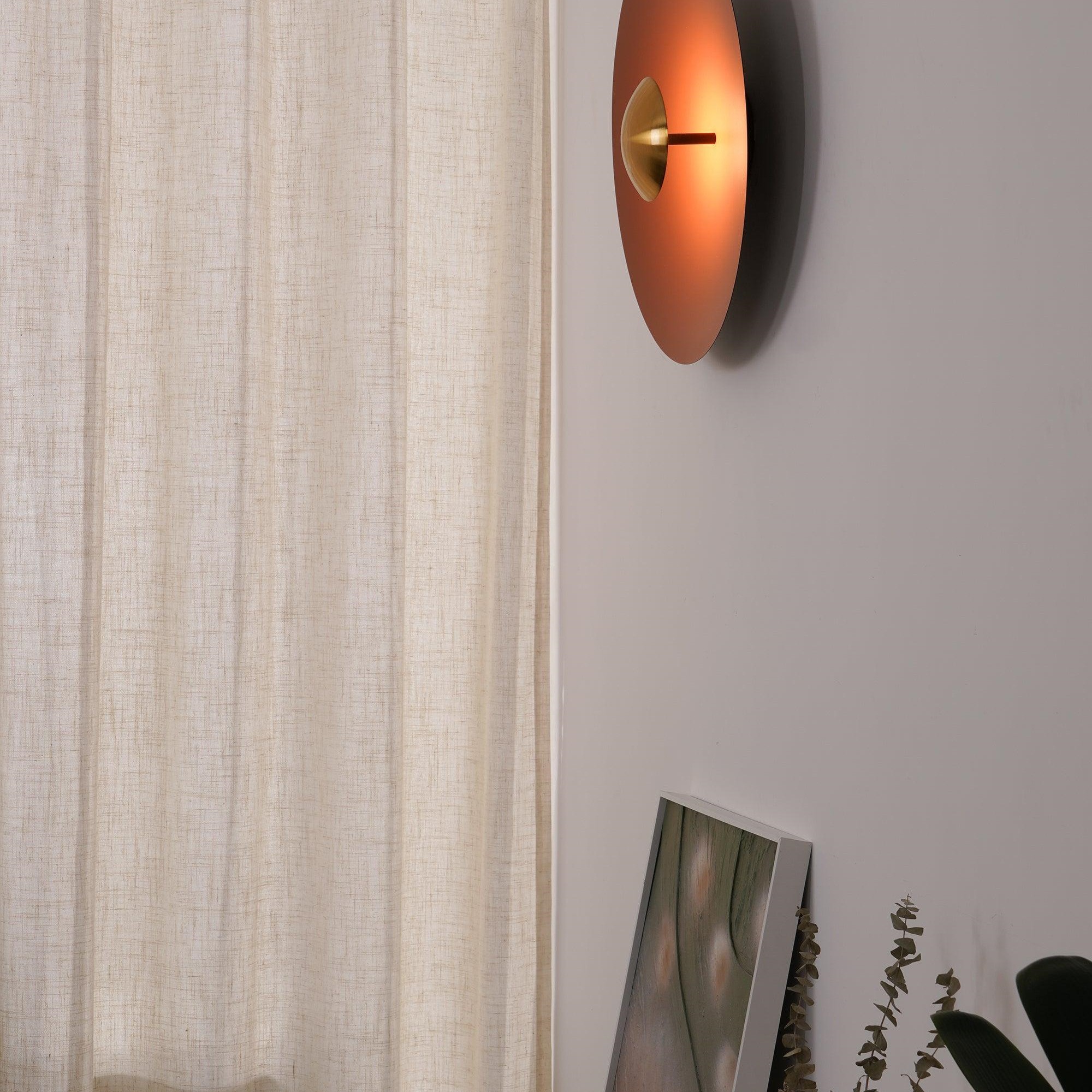 Simplicity Round Ginger Glow Wall Light S188