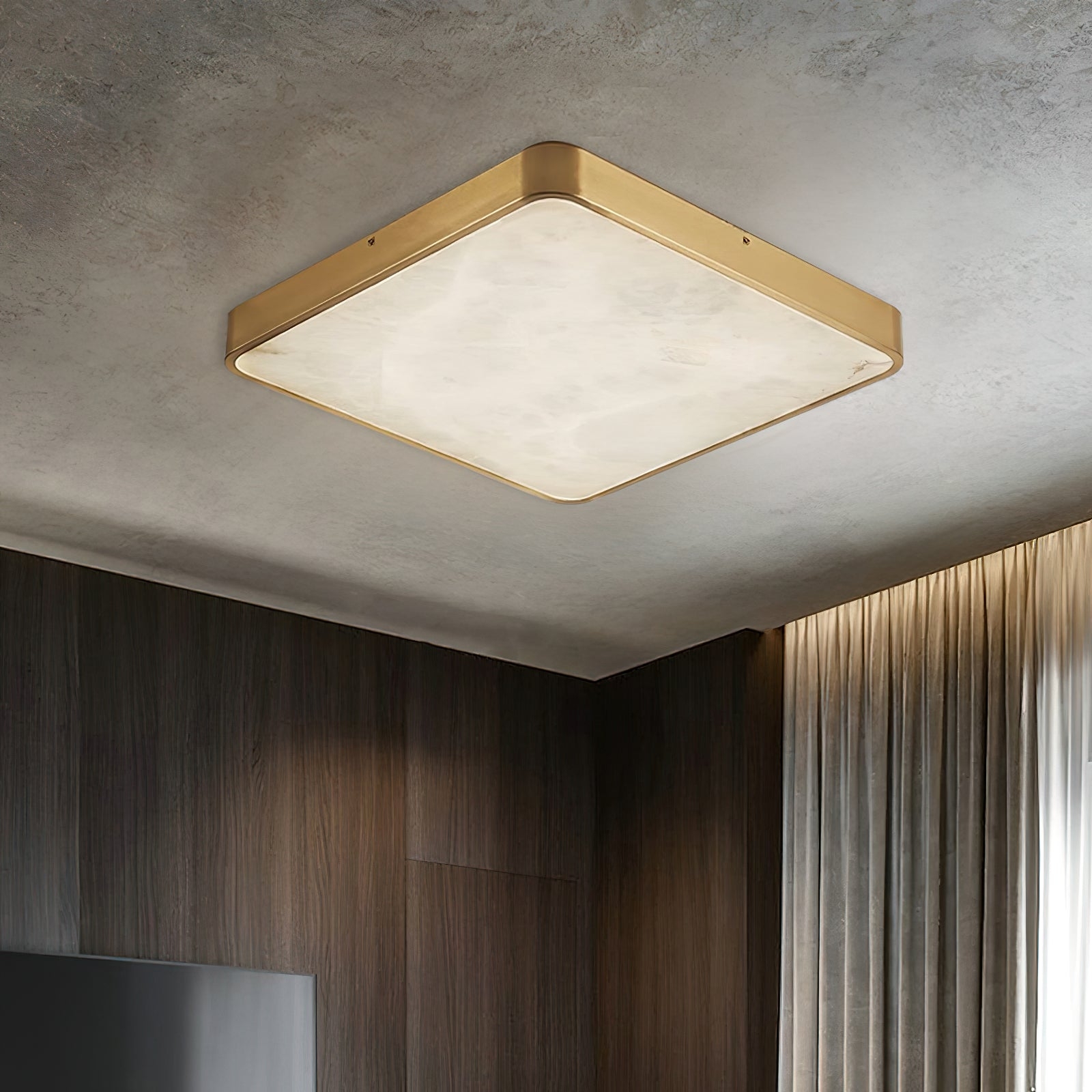 Geometric Alabaster Recessed Ceiling Light D431