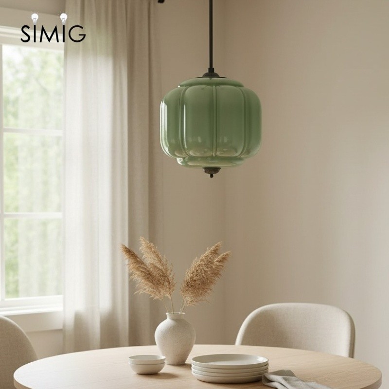 Vintage Cream Glass Pendant Light – Eloise Retro Chandelier S195