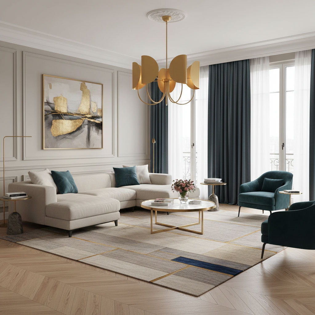 Leaf Brass Chandelier D548